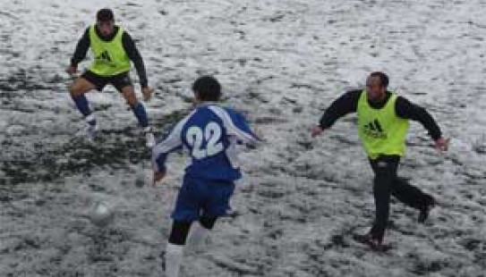 FRIENDLY MATCH IN SNOW WEATHER...