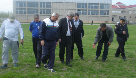 Ağdam stadionu təftiş edildi