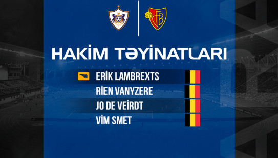 Qarabağ FK - BASEL: REFEREE LİSTS