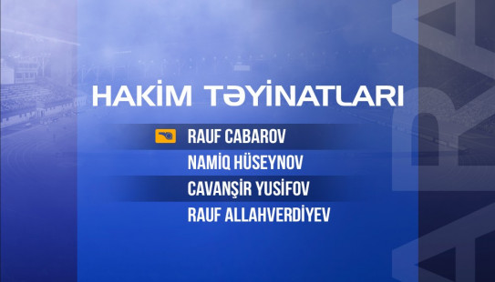 Zira - Qarabağ FK - Listed Referees